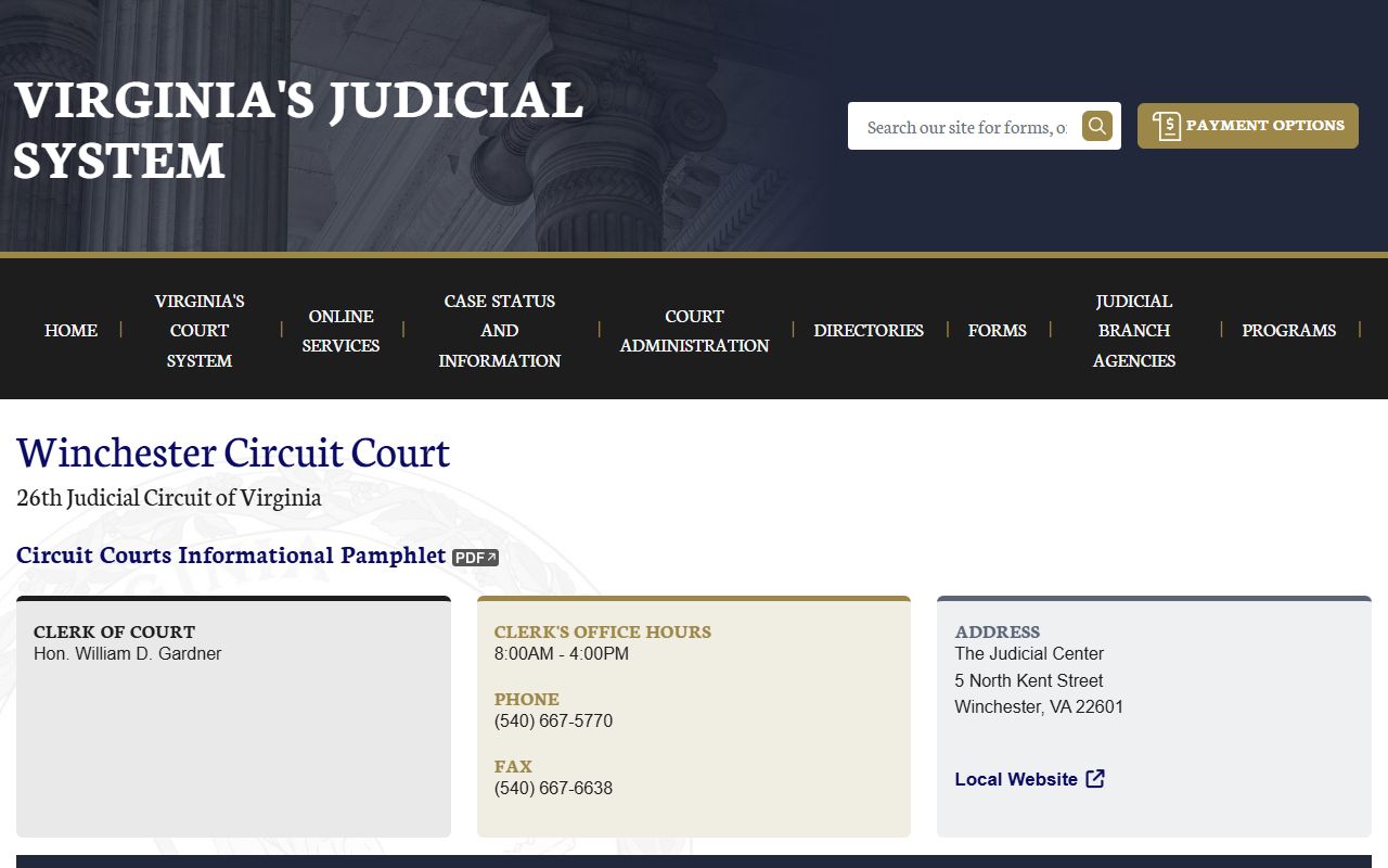 Winchester Virginia circuit court death records
