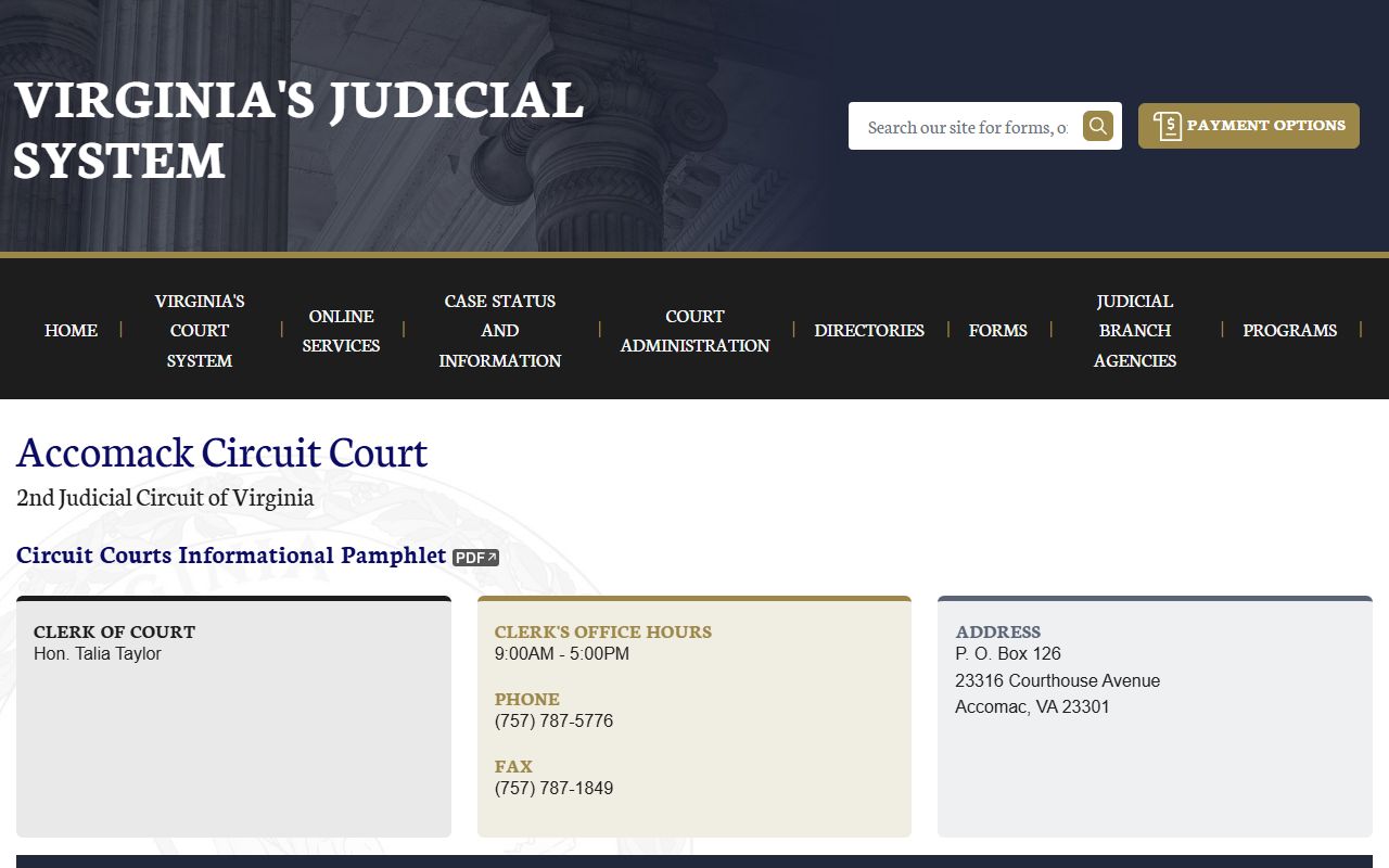 Accomack County Virginia circuit court death records