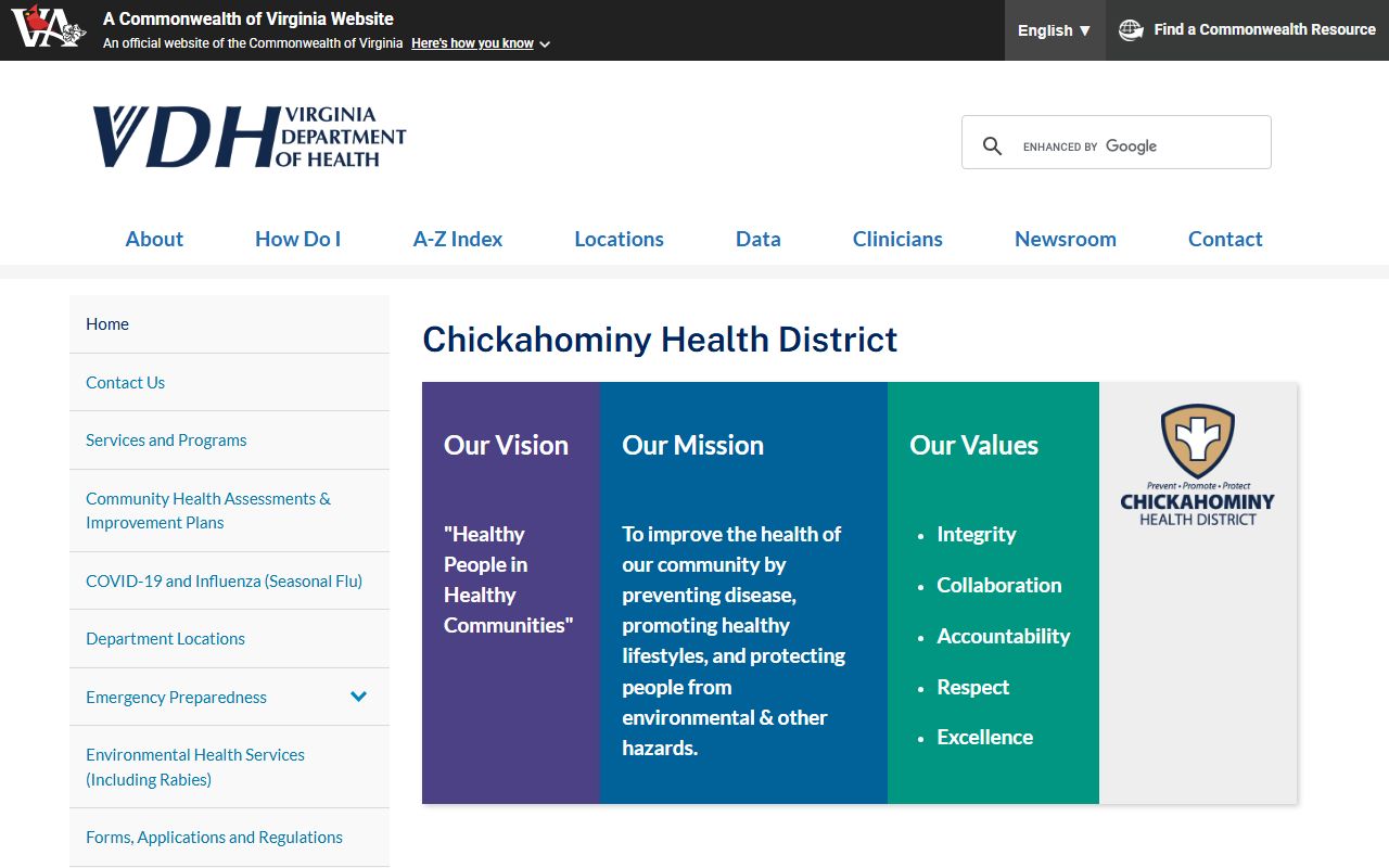 Amelia County Virginia Department of Health death records