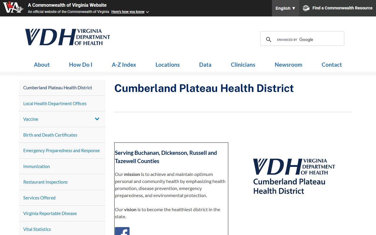 Buchanan County death records Virginia Department of Health