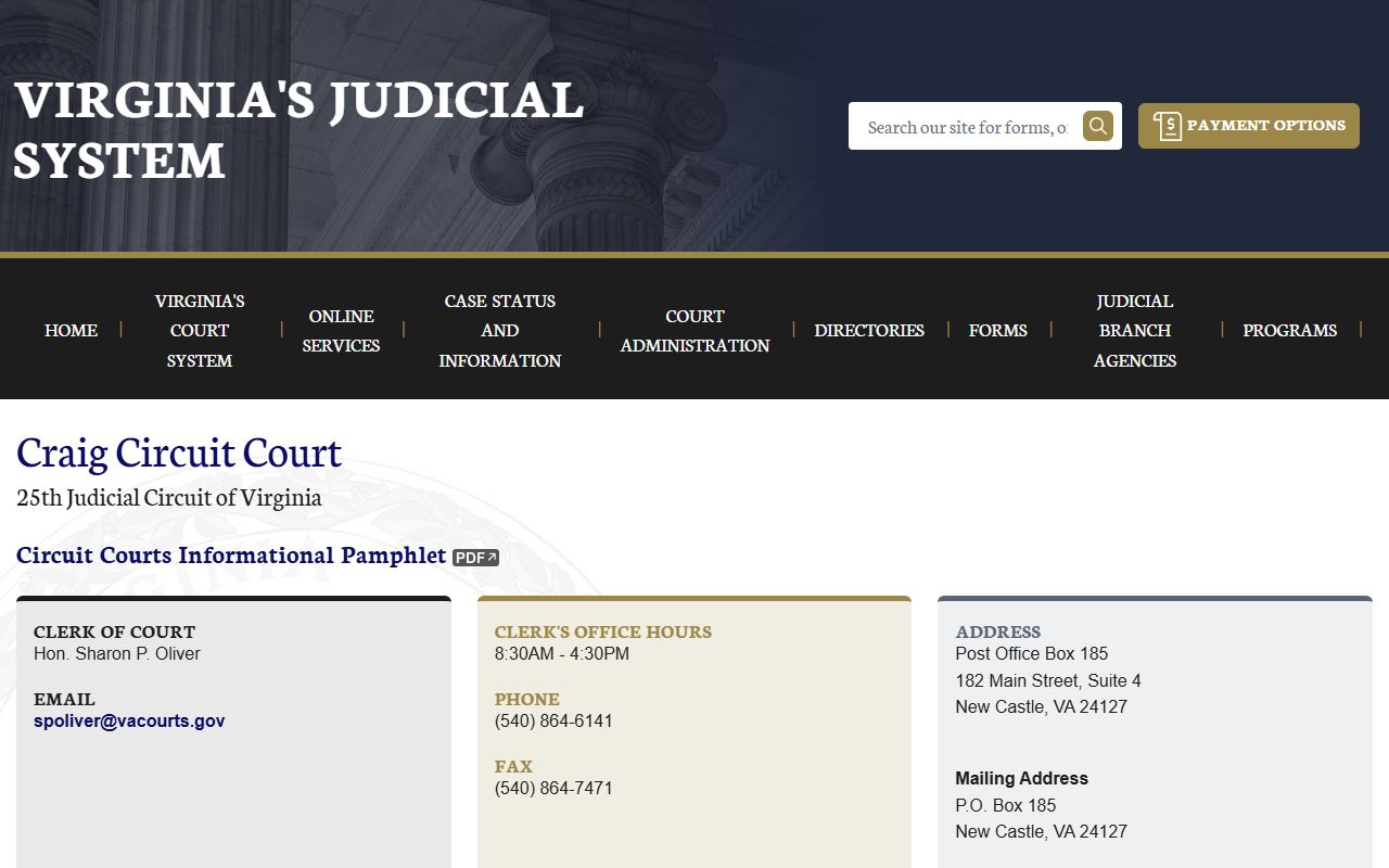 Craig County Circuit Court Virginia death records