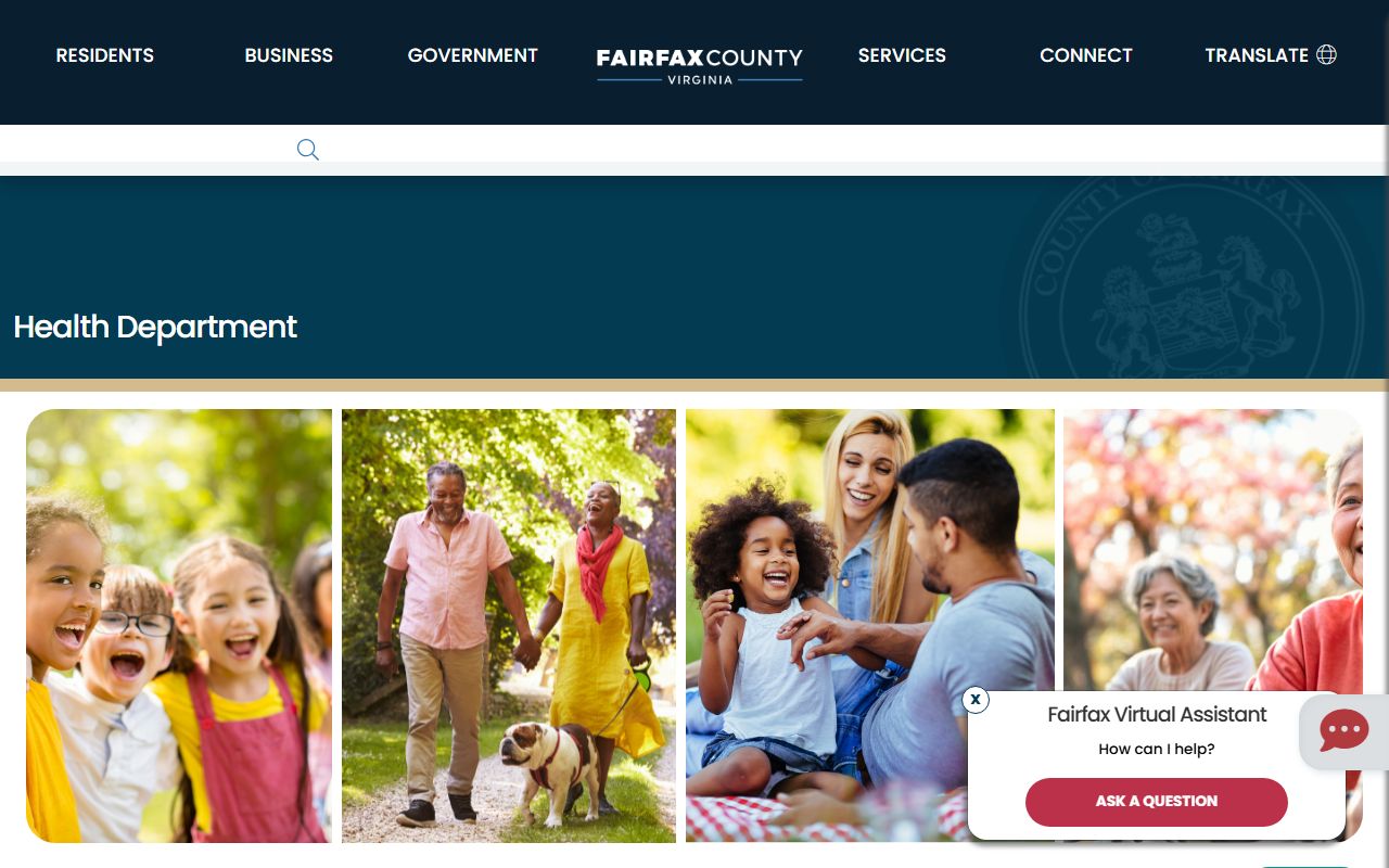 Fairfax County Virginia Department of Health death records