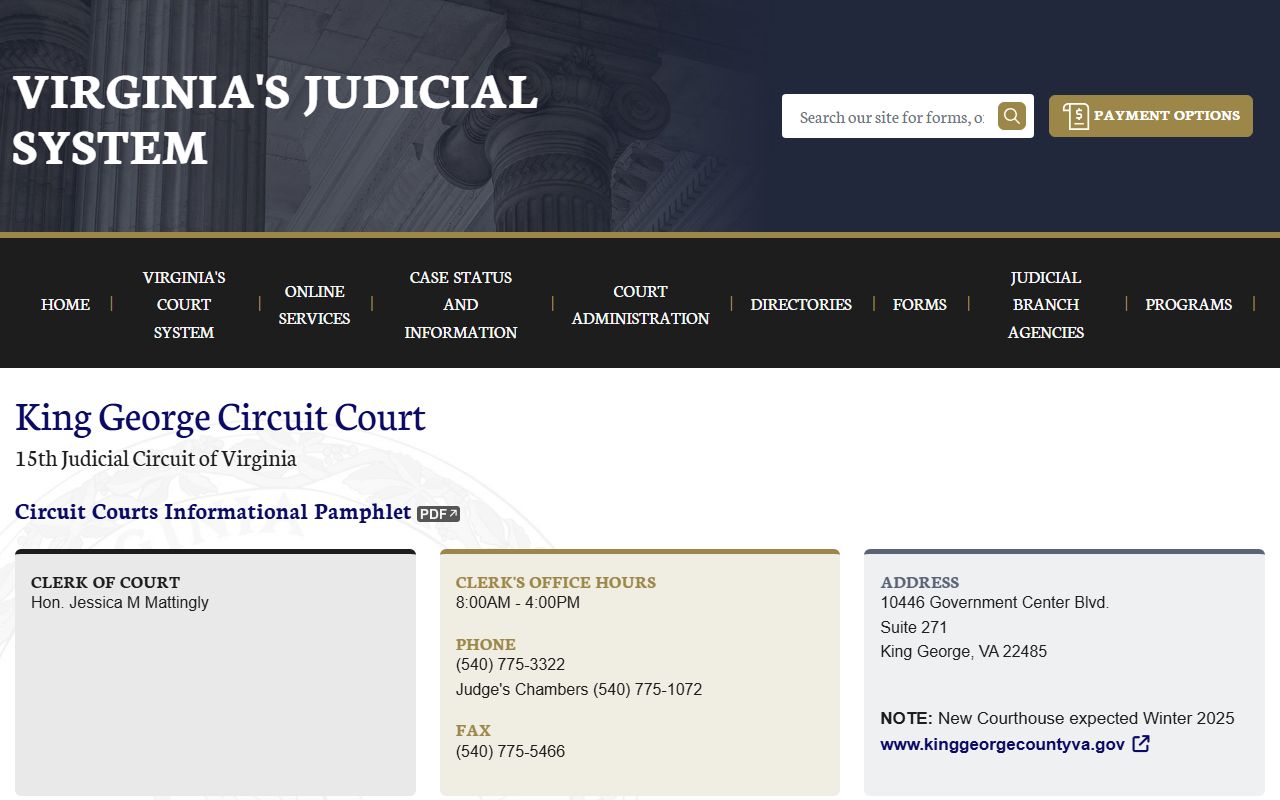 King George County Virginia circuit court death records