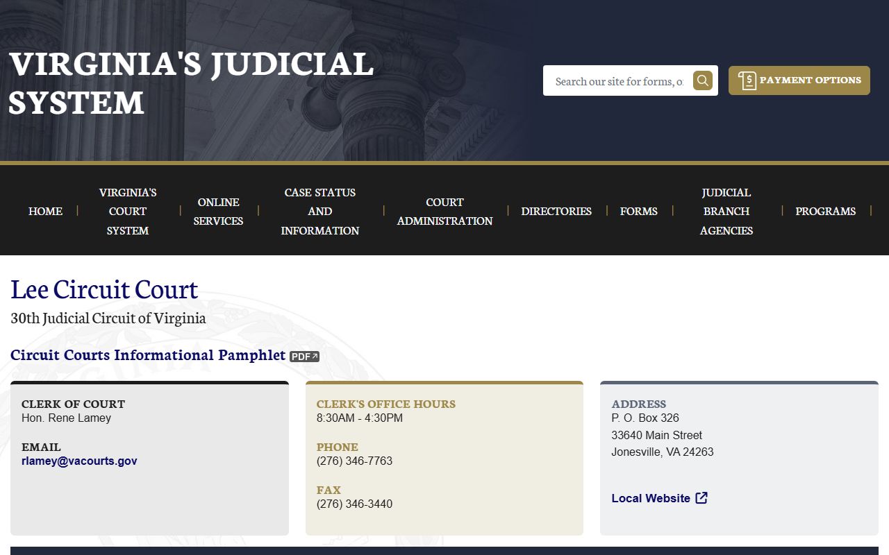 Lee County Virginia death records circuit court