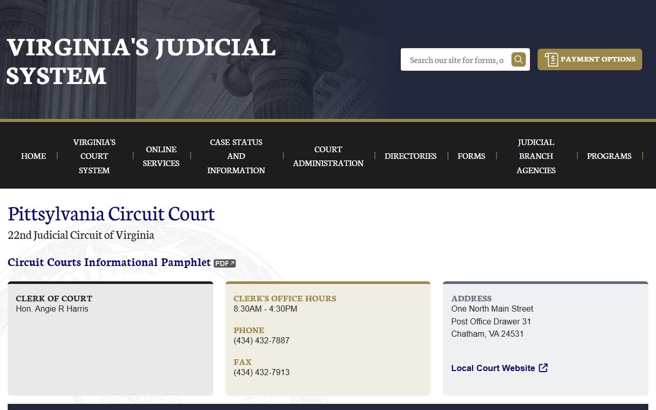 Pittsylvania County Virginia circuit court death records