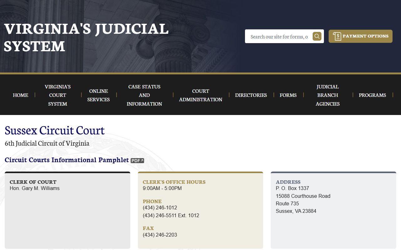 Sussex County Virginia circuit court death records