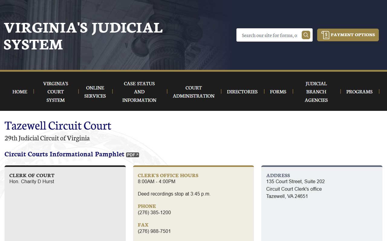 Tazewell County Virginia circuit court death records